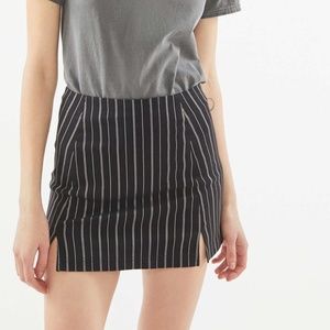 UO stripped mini skirt